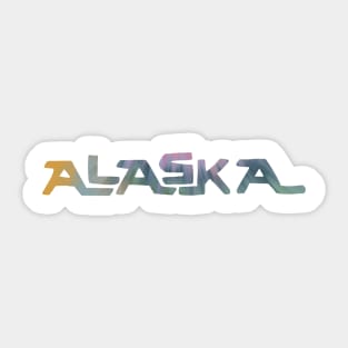 Alaska Tie Dye License Plate Design Sticker